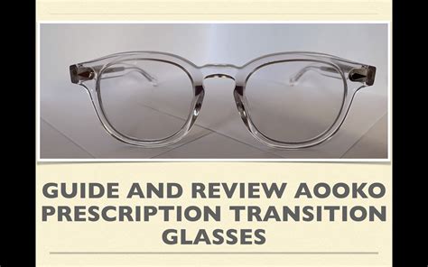 Review of prescription glasses from AOOKO. Louis .